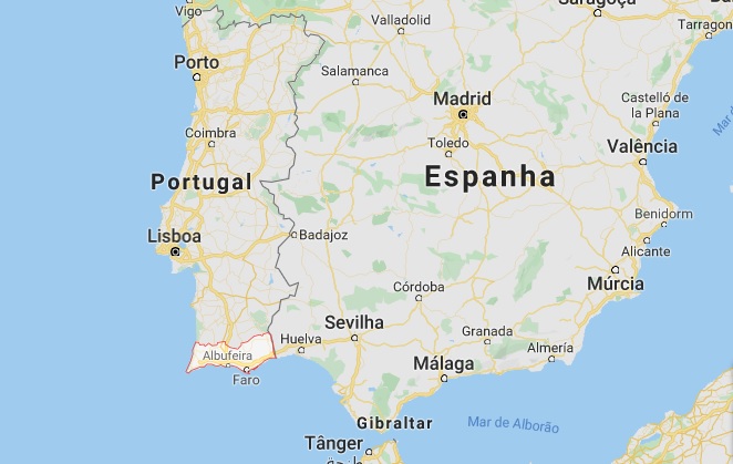 algarve portugal mapa