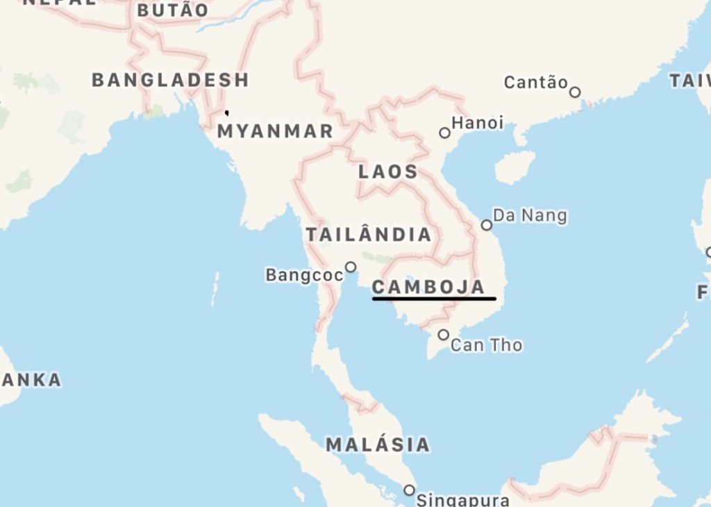 onde fica o camboja